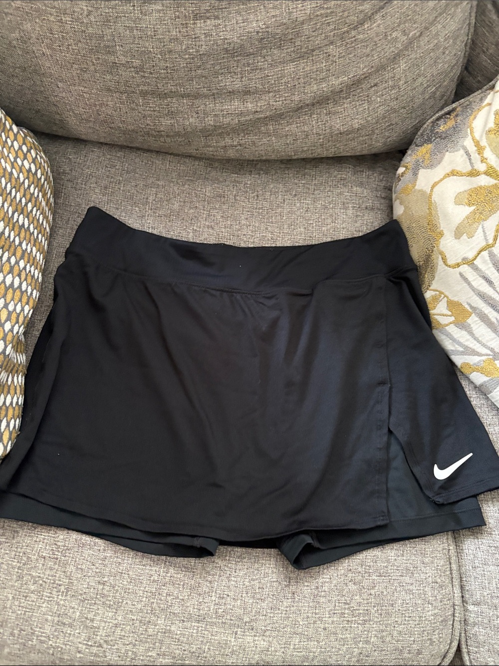 Nike Black Women’s Athletic Skort with White Swoosh